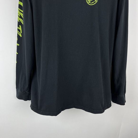 Vans T Shirt Mens Large Black Off The Wall Long Sleeve Knit Classic Fit Tee - Picture 4 of 15